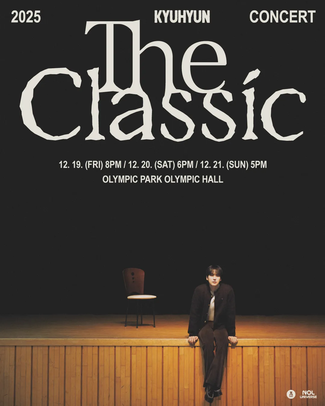 Promotional poster for Kyuhyun's concert 'The Classic' in Seoul Olympic Park December 2025