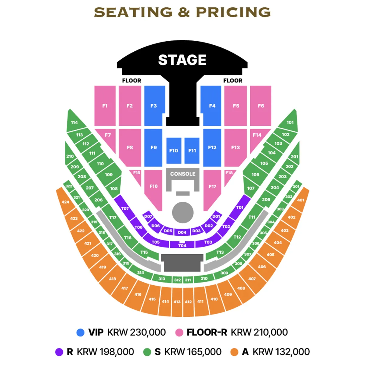 Gocheok Sky Dome Seating plan for G-DRAGON's 2025 World Tour in Seoul: Encore