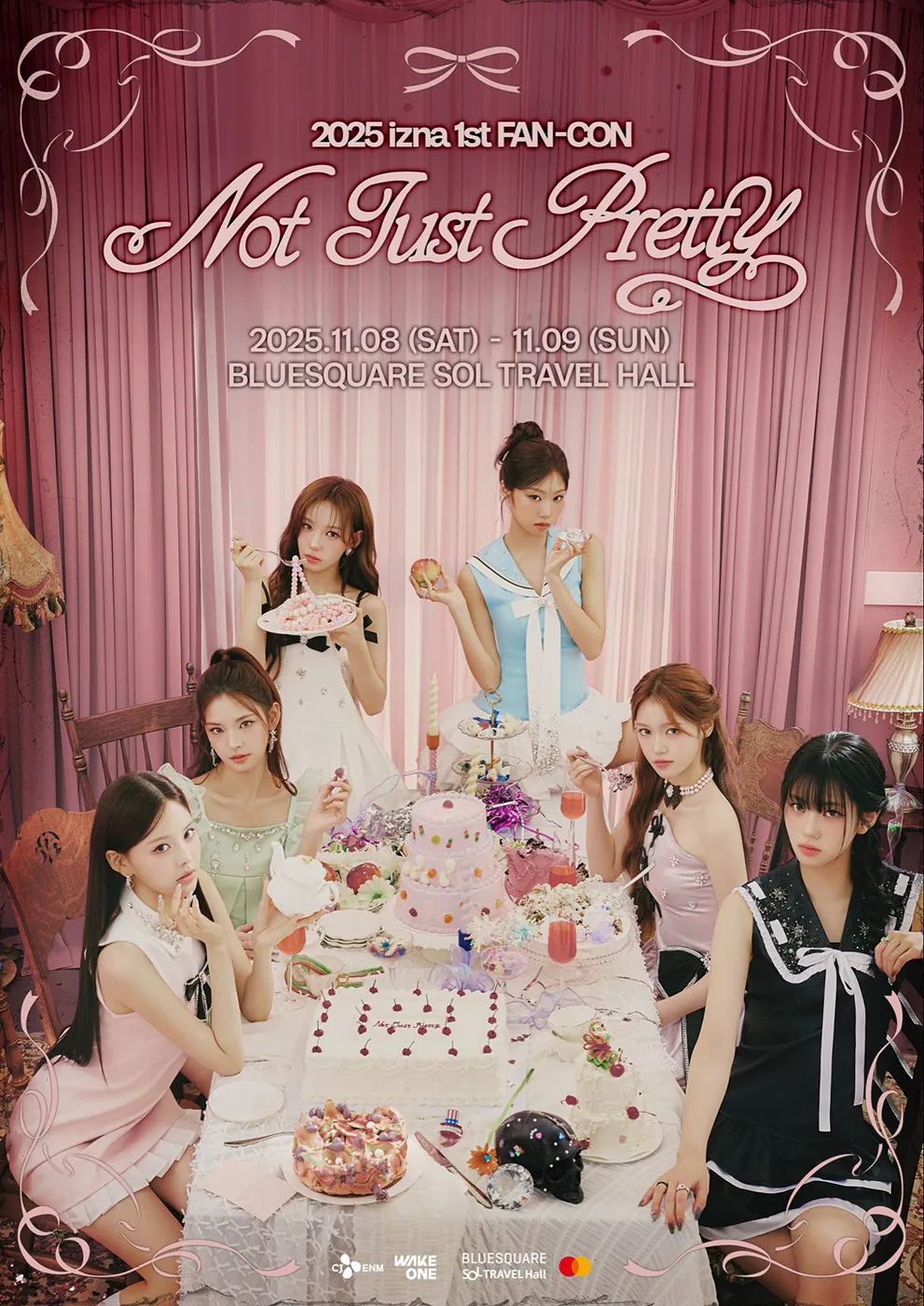 Poster for the 2025 izna 1st FAN-CON 'Not Just Pretty' Event, November 8-9, 2025, at Bluesquare Sol Travel Hall.