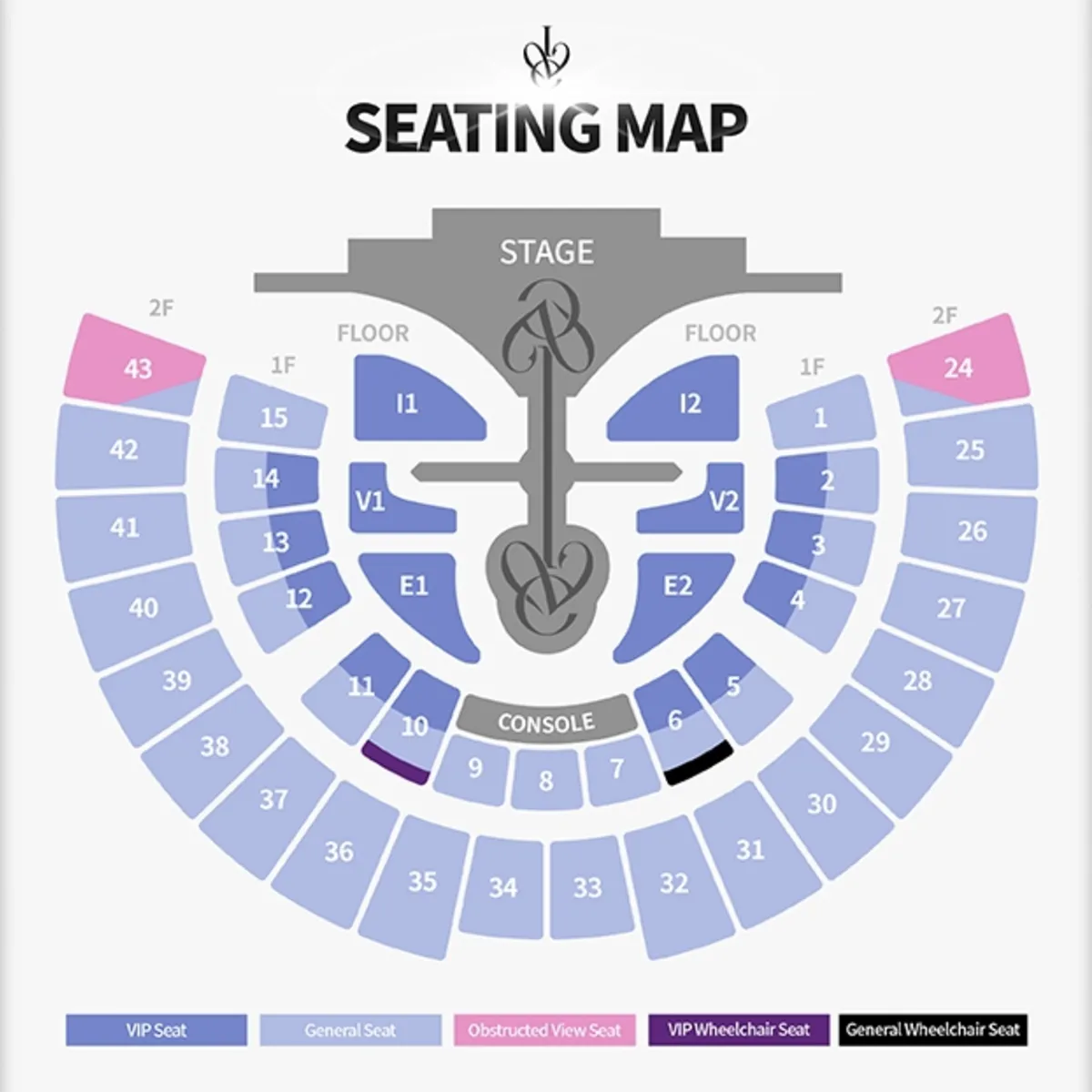 Seating map for IVE WORLD TOUR <SHOW WHAT I AM> Seoul 2025