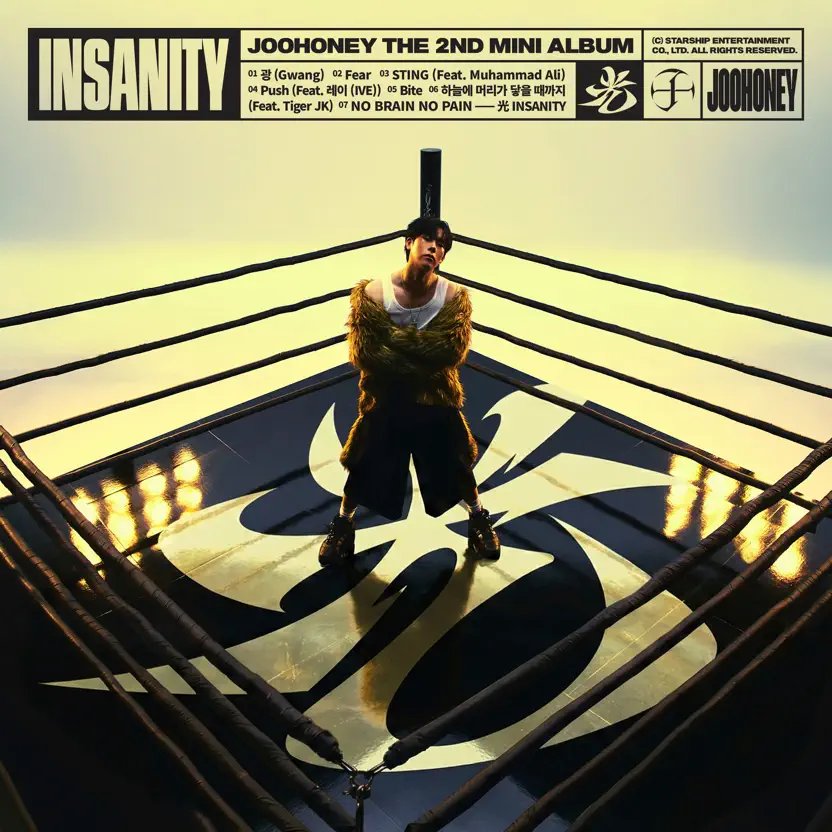 Album Cover for JOOHONEY's second mini album 'INSANITY', 