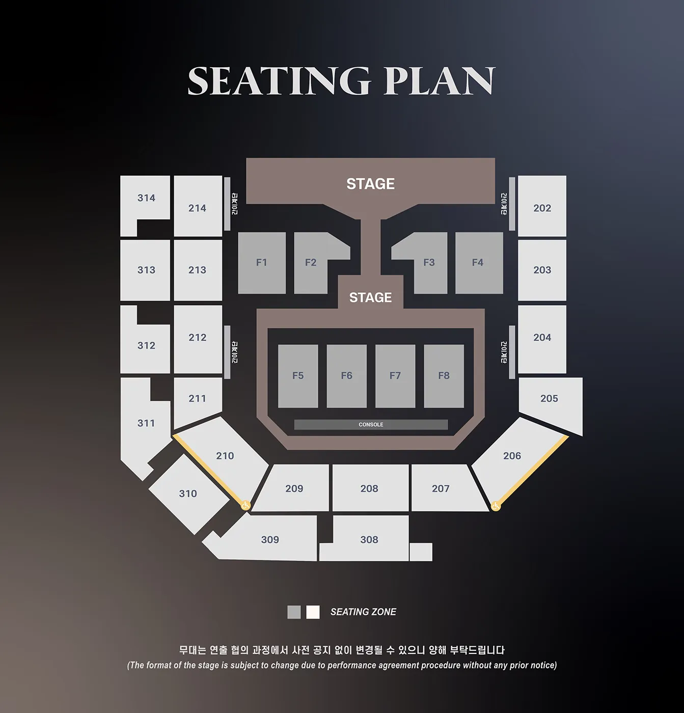 Seating plan for NMIXX 1ST WORLD TOUR "EPISODE 1: ZERO FRONTIER" IN INCHEON