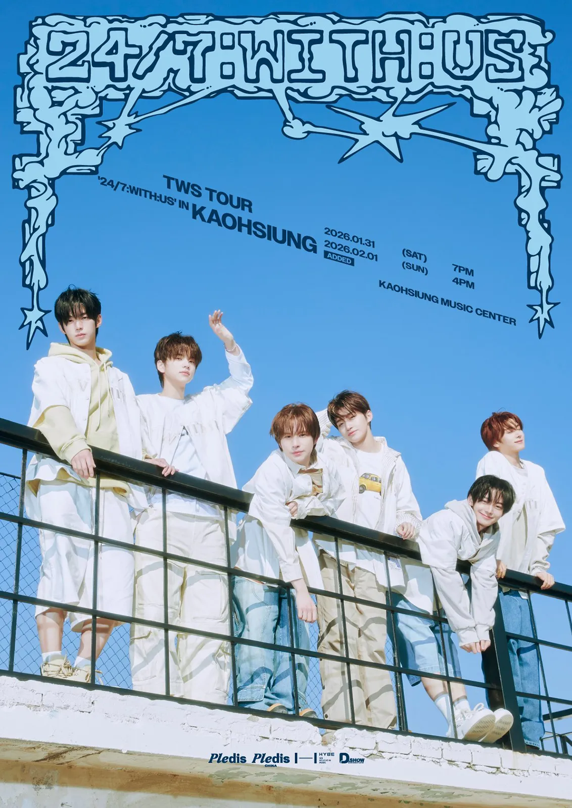 additional show TWS TOUR '24/7:WITH:US' IN KAOHSIUNG 2026 – January 31 - February 1, 2026 at Kaohsiung Music Center, Kaohsiung, Taiwan