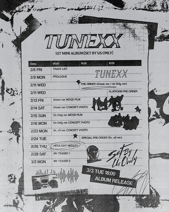 TUNEXX 1st Mini Album – SET BY US ONLY (2026)