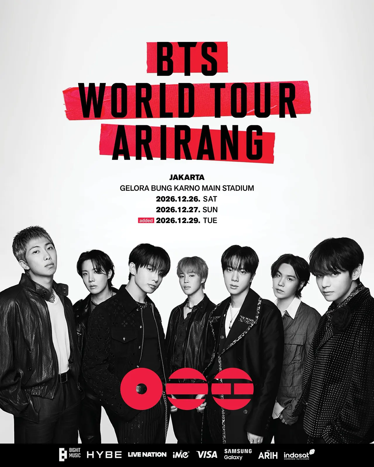 BTS World Tour ARIRANG 2026 – Jakarta, Indonesia with additional show