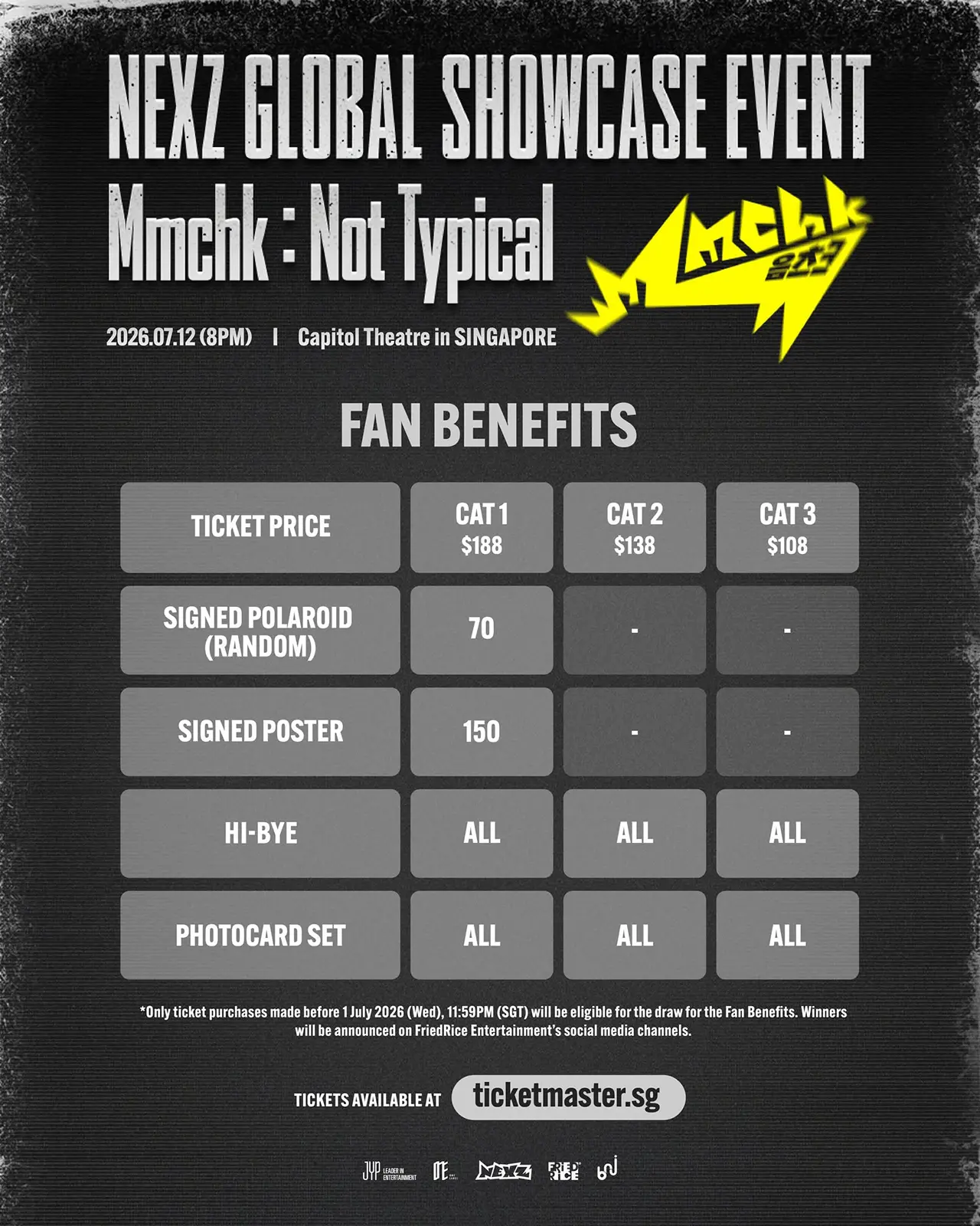 NEXZ GLOBAL SHOWCASE EVENT – Mmchk : Not Typical – in SINGAPORE Fan Benefits NEXZ GLOBAL SHOWCASE EVENT – Mmchk : Not Typical – in SINGAPORE Fan Benefits