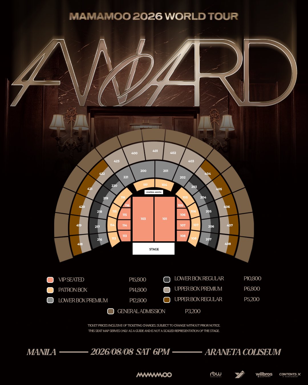 MAMAMOO World Tour 4WARD 2026 – Manila, Philippines Ticket Price Seat Map MAMAMOO World Tour 4WARD 2026 – Manila, Philippines Ticket Price Seat Map