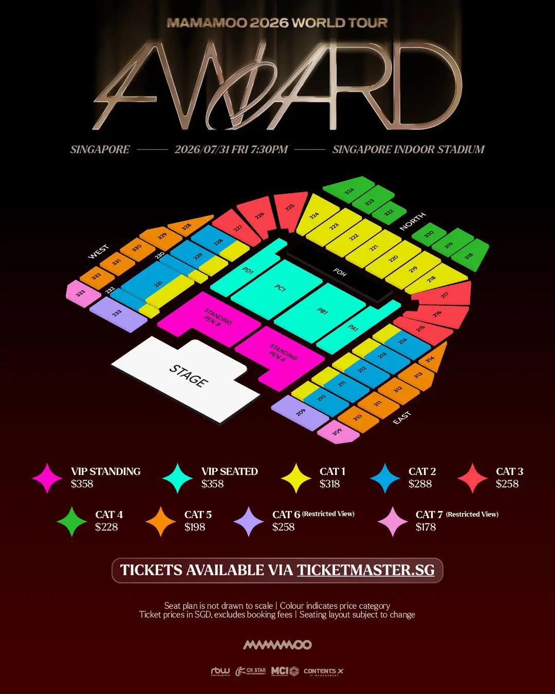 MAMAMOO World Tour 4WARD 2026 – Singapore Ticket Price Seat Map MAMAMOO World Tour 4WARD 2026 – Singapore Ticket Price Seat Map