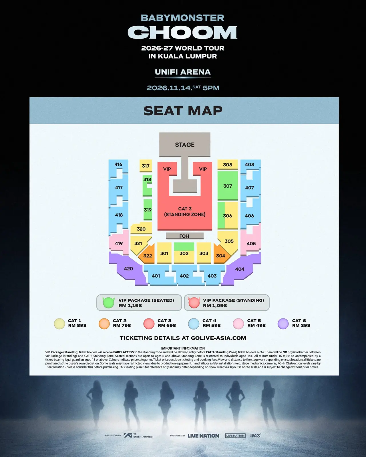BABYMONSTER World Tour CHOOM 2026 – Kuala Lumpur, Malaysia Seat Map Ticket Price BABYMONSTER World Tour CHOOM 2026 – Kuala Lumpur, Malaysia Seat Map Ticket Price