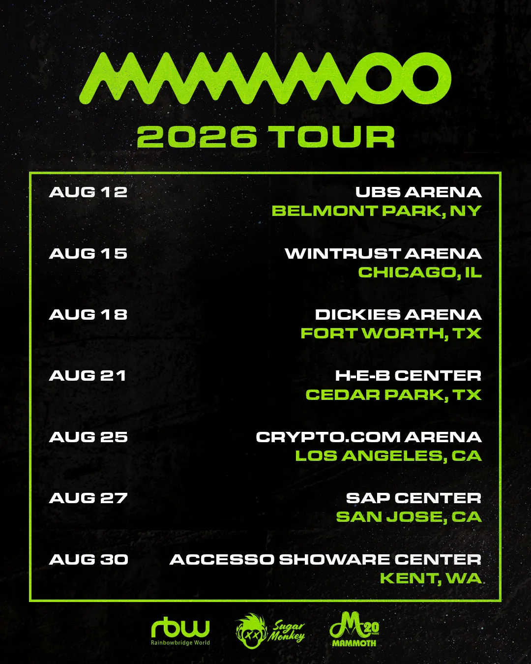 MAMAMOO World Tour 4WARD 2026 – United States
