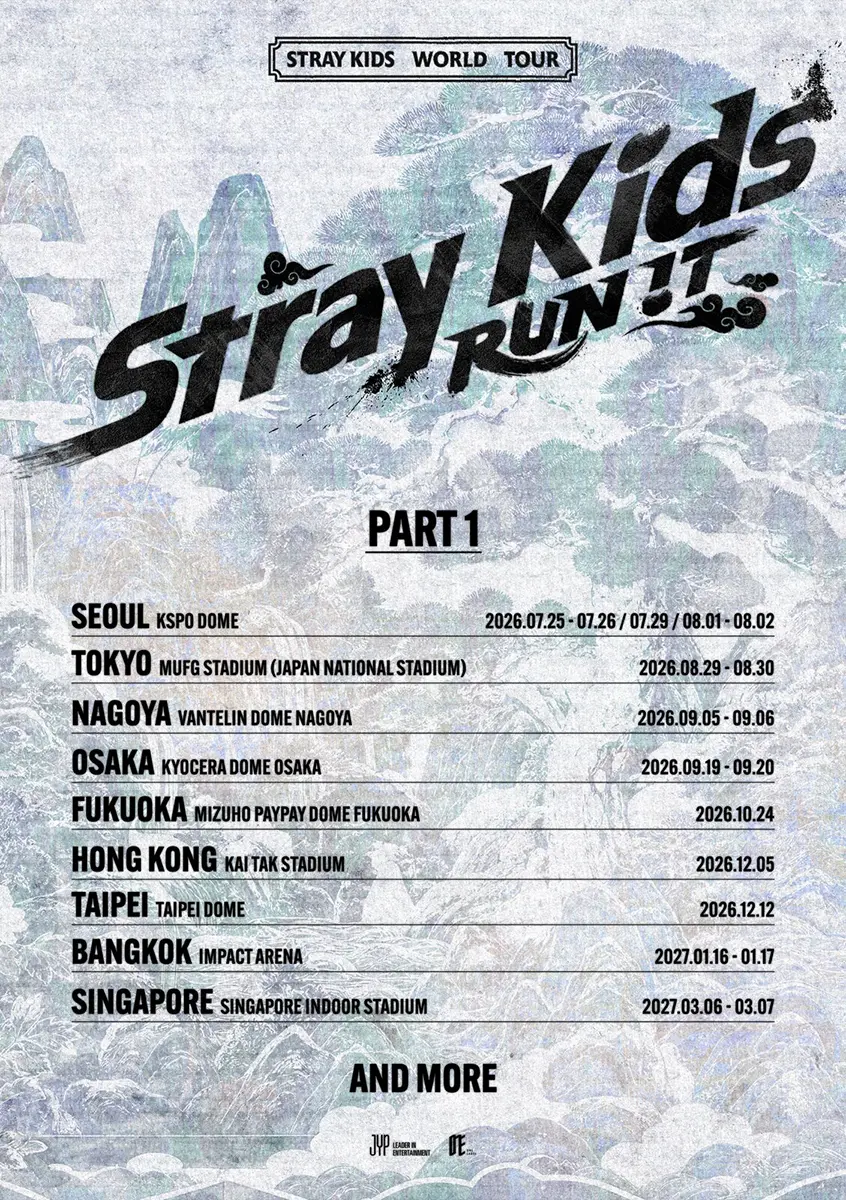 Stray Kids World Tour RUN IT 2026 2027 Stray Kids World Tour RUN IT 2026 2027