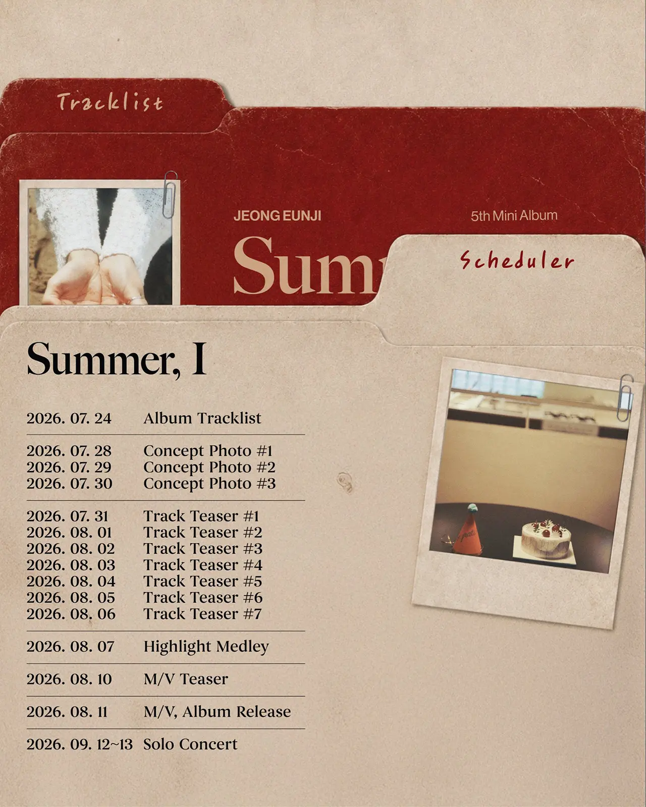 JEONG EUNJI Summer I comeback schedule JEONG EUNJI Summer I comeback schedule