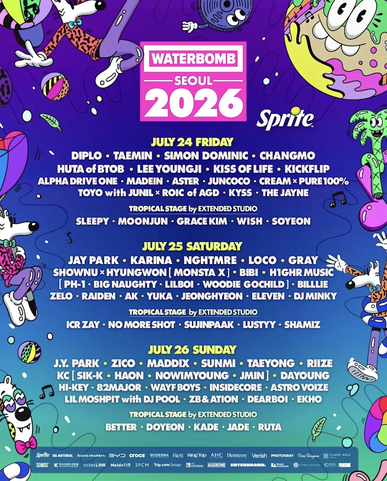 WATERBOMB SEOUL 2026 Final Lineup WATERBOMB SEOUL 2026 Final Lineup
