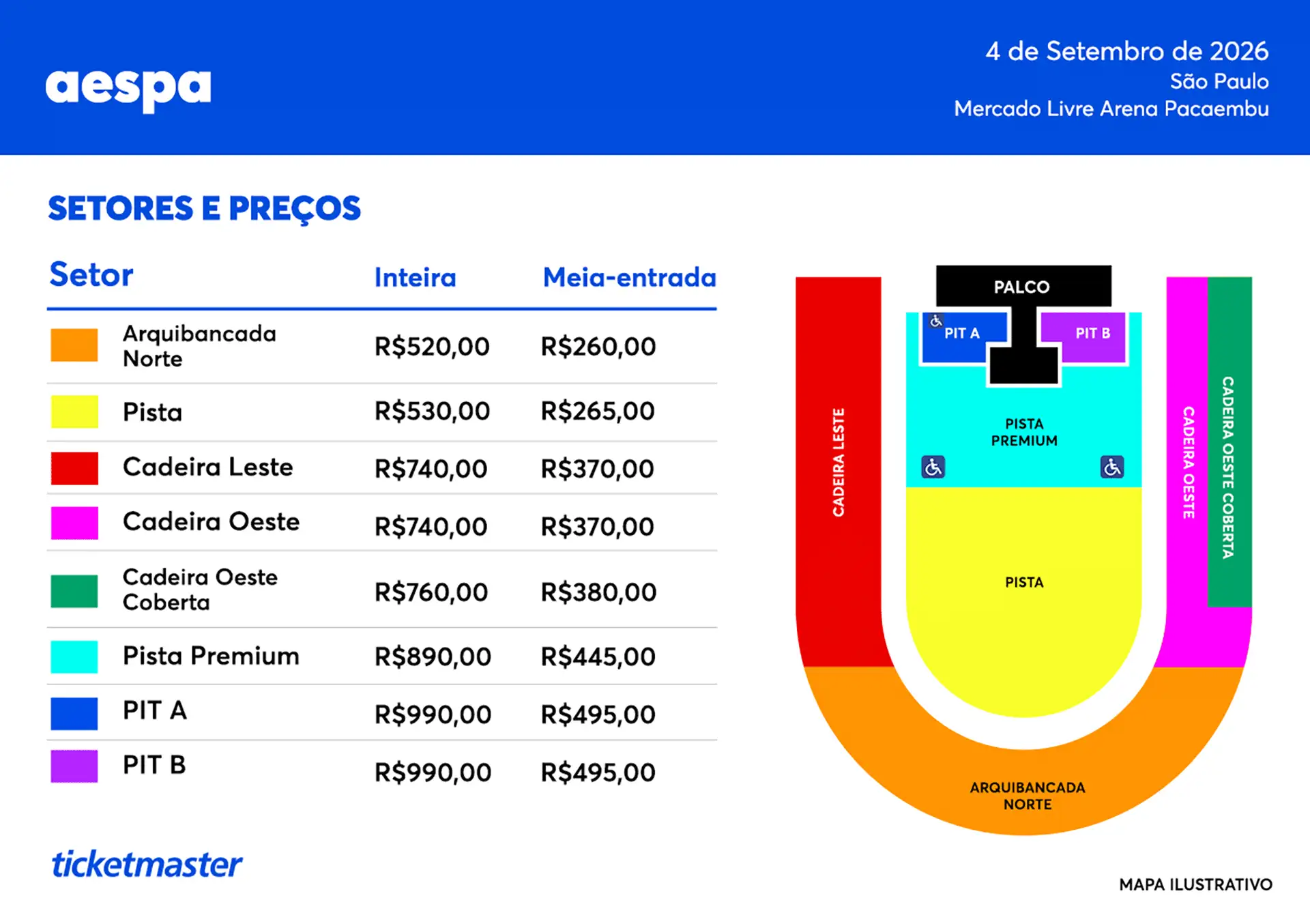 aespa LIVE TOUR -SYNK : COMPLaeXITY- São Paulo, Brazil Seat Map Ticket Price aespa LIVE TOUR -SYNK : COMPLaeXITY- São Paulo, Brazil Seat Map Ticket Price