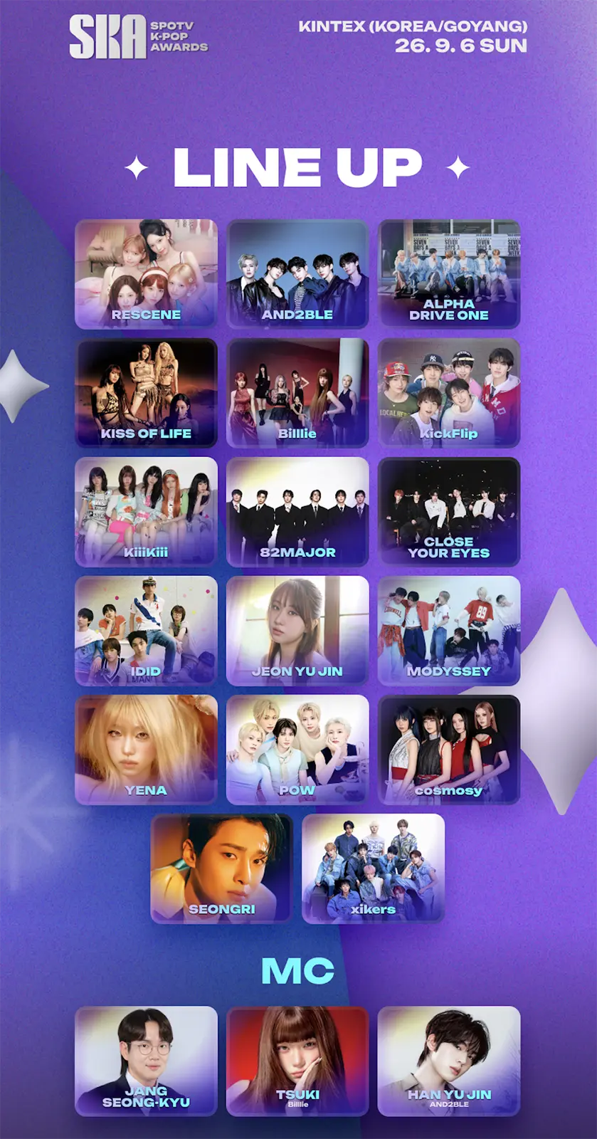 SPOTV KPOP AWARDS 2026 – Artist Lineup SPOTV KPOP AWARDS 2026 – Artist Lineup